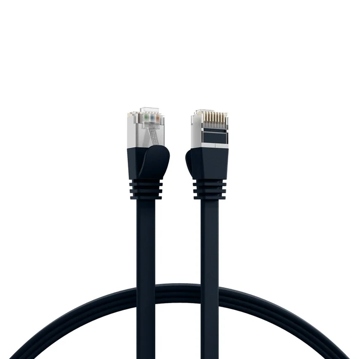 Καλώδιο Δικτύου EFB RJ45 flat U/FTP Cat.6A PVC 0.15m Black