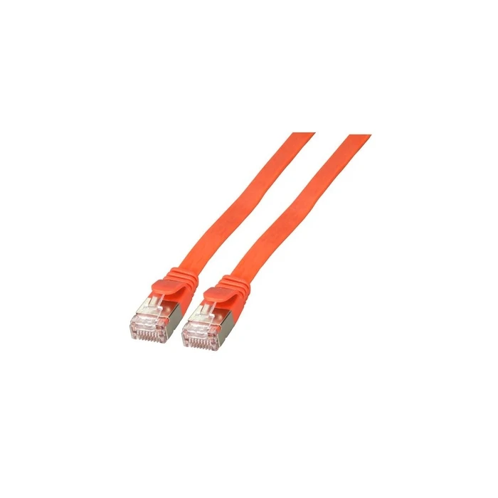 Καλώδιο Δικτύου EFB RJ45 flat U/FTP, Cat.6A, PVC, 1m, Red