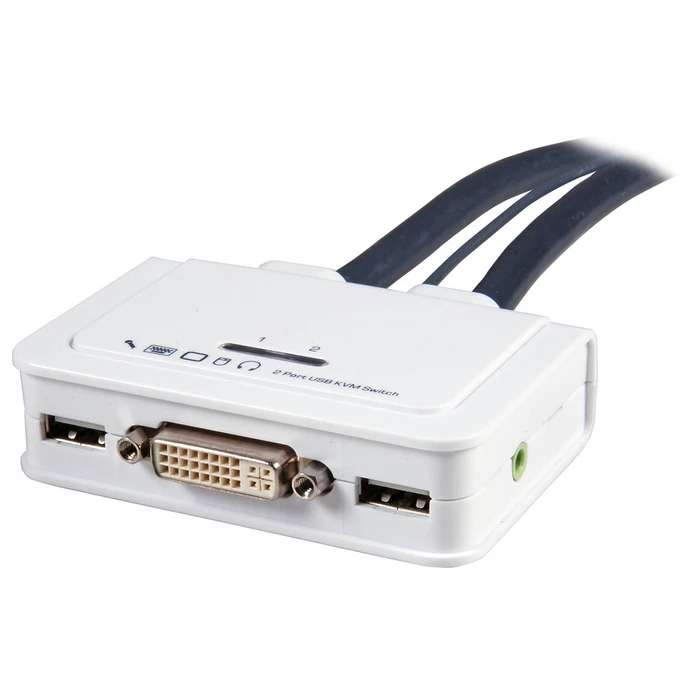KVM Switch EFB 2-Port VGA-USB-Audio with cable 2x0.9 m