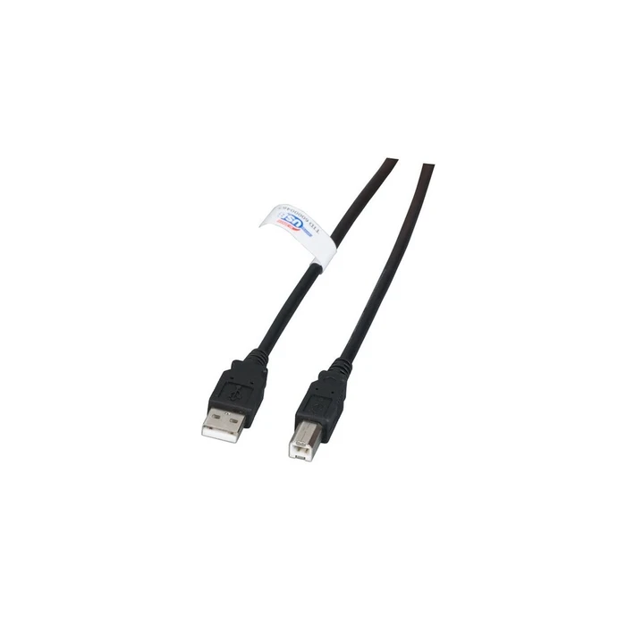 Καλώδιο EFB USB2.0 connection A-B, St.-St., 0.5m, Black, LSZH