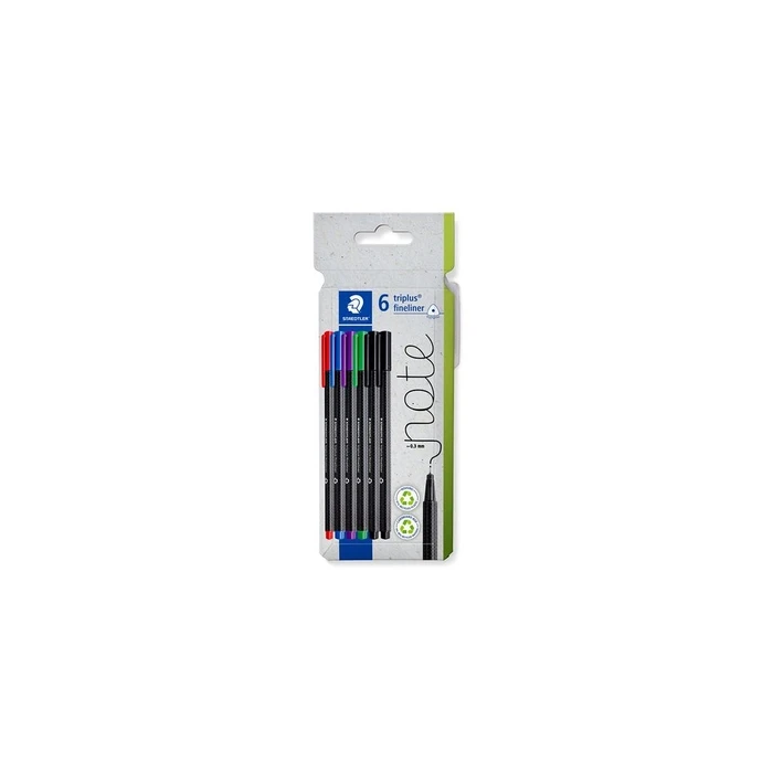 Μαρκαδόροι Staedtler Fineliner triplus rPP, 6 pieces