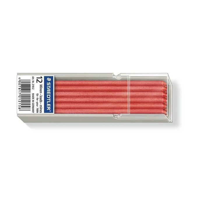 Μύτες Μηχανικών Μολυβιών Staedtler Mine Lumocolor non-perm Red 12ST