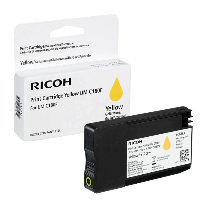 Γνήσιο Μελάνι Ricoh IJM C180F yellow 1600 Seiten 408520