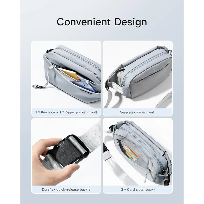 Ανδρική Τσάντα Inateck shoulder LB03014-S gray blue 36cm * 17cm * 7cm