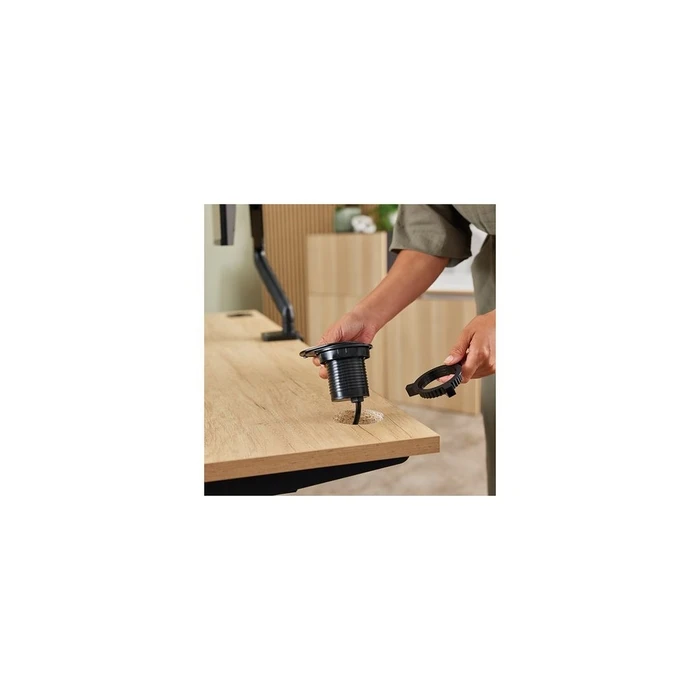 Πολύπριζο Fellowes Recessed Desk Socket 230V USB-A, USB-C black