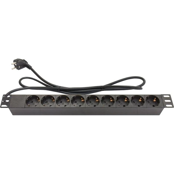 Πολύπριζο Equip 19" power strip CEE7/7 90°->8xSchuko+Switch Alu.