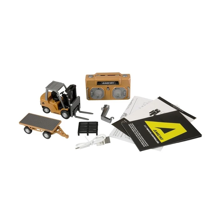 Τηλεκατευθυνόμενο Amewi Mini-Gabelstapler with Anhänger, 8-Channel 1:64 RTR 6+