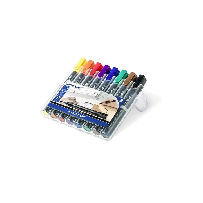 Μαρκαδόροι Υπογράμμισης Staedtler Marker Lumocolor perm 8 pieces Box