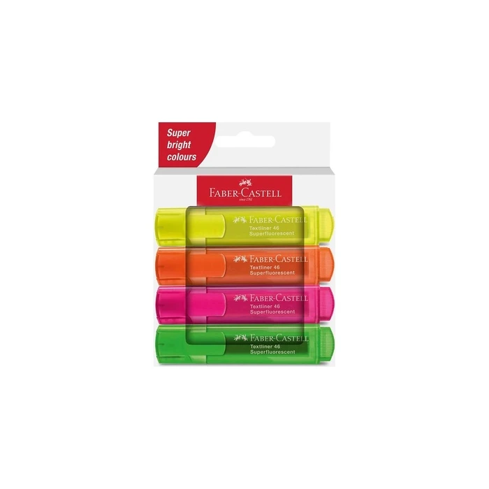 Μαρκαδόροι Υπογράμμισης Faber-Castell highlighter TL 46 SF 4-pack