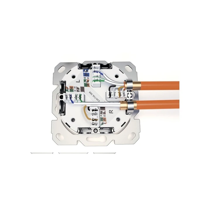 Πρίζα Δικτύου Digitus CAT 6A EA geschirmt 2xRJ45 White