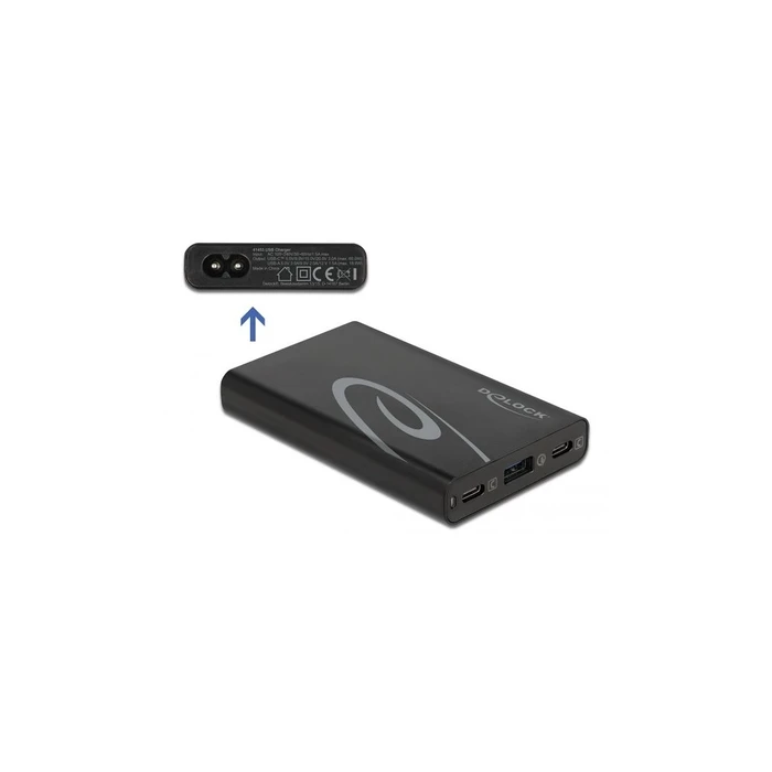 Φορτιστής Delock USB 2xUSB Type-C PD 3.0 + 1 x USB Typ-A 60W
