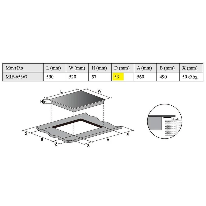 Επαγωγική Εστία Morris Mif-65367