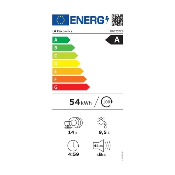 Πλυντήριο Πιάτων Εντοιχιζόμενος LG Db375Txs