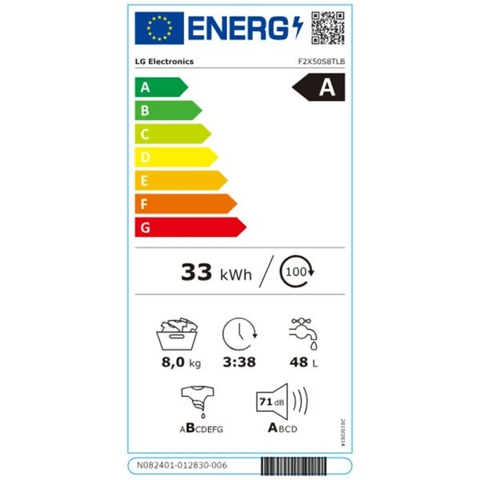 Πλυντήριο Ρούχων 60cm 8Kg LG F2X50S8Tlb Slim