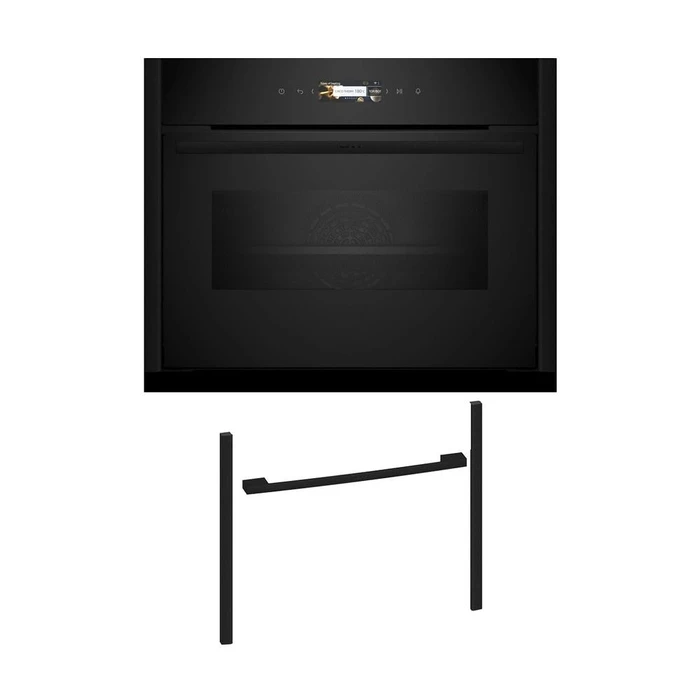 Εντοιχιζόμενος Φούρνος Neff NMW45E2D0 με μικροκύματα C29MR21Y0 & 45cm Deep Black Flex Design Kit