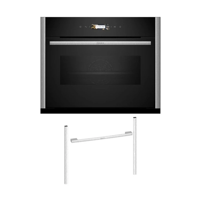 Εντοιχιζόμενος Φούρνος Neff C29MR21Y0 Compact με μικροκύματα & 45cm Metallic Silver Flex Design Kit