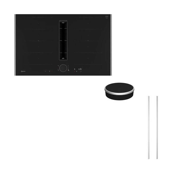 Επαγωγική Εστία Neff NVECO80M0 & Απορροφητήρας V68YYX4C0 & Twist Pad Flex & 52.6cm Metallic Silver Design Kit