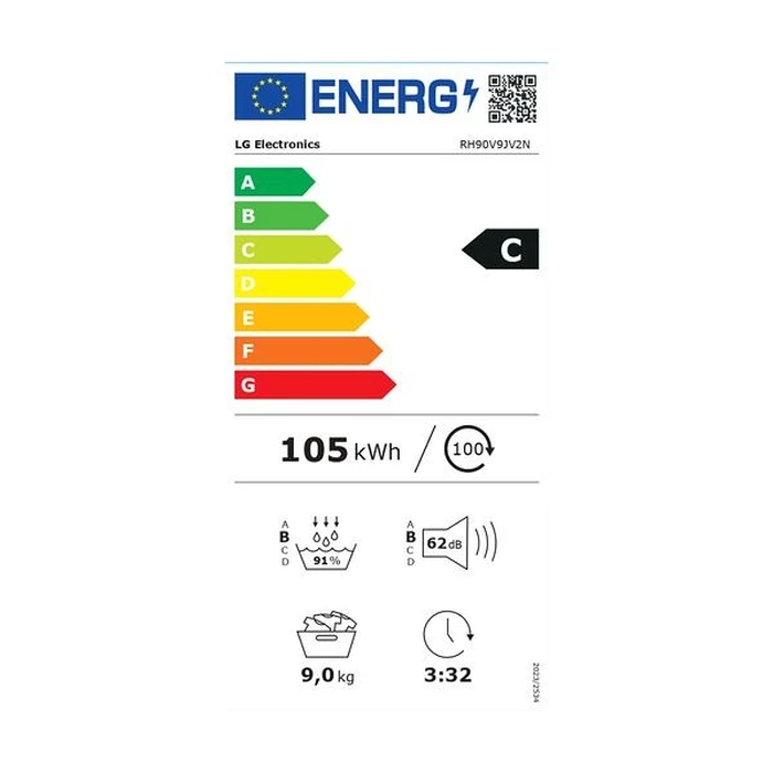 Στεγνωτήριο 9Kg LG Rh90V9Jv2N