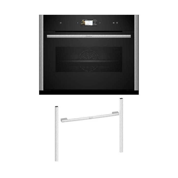 Εντοιχιζόμενος Φούρνος Neff NFS45E2M0 C29FS3AY0 & 45cm Metallic Silver Flex Design Kit