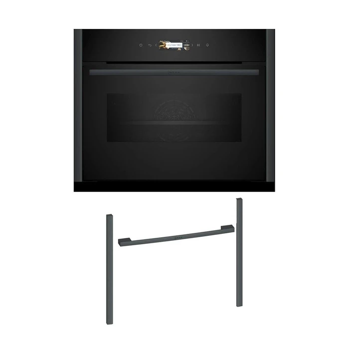 Εντοιχιζόμενος Φούρνος Neff NMW45E2A0 με μικροκύματα C29MR21Y0 & 45cm Anthracite Grey Flex Design Kit