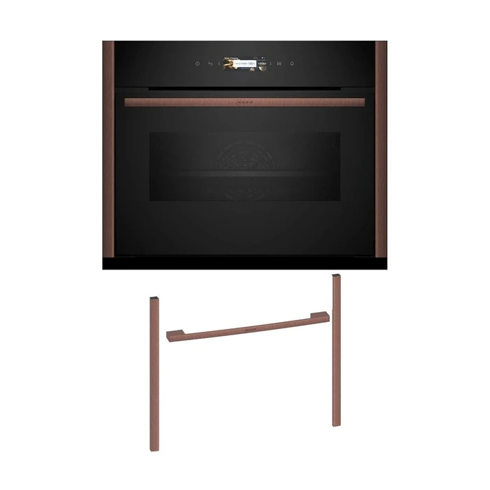 Εντοιχιζόμενος Φούρνος Neff NMW45E2B0 με μικροκύματα C29MR21Y0 & 45cm Brushed Βronze Flex Design Kit