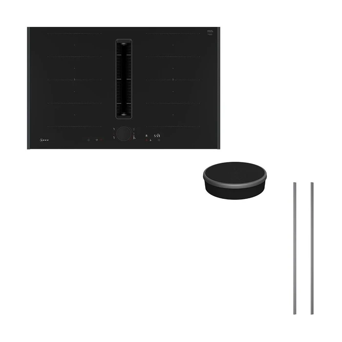 Επαγωγική Εστία Neff NVECO80A0 & Απορροφητήρας V68YYX4C0 & Twist Pad Flex & 52.6cm Anthracite Grey Design Kit