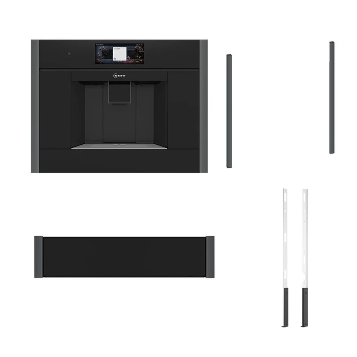 Εντοιχιζόμενη Καφετιέρα Neff N 90 CL9TX11Y0 & N29HA11Y2 Θερμαινόμενο συρτάρι & 60cm Anthracite Grey Design Kit