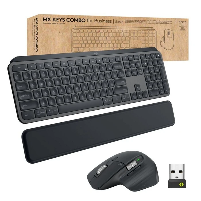 Logitech Keyboard Mouse Combo MX Keys Combo for Business Gen 2 DE 920-010926