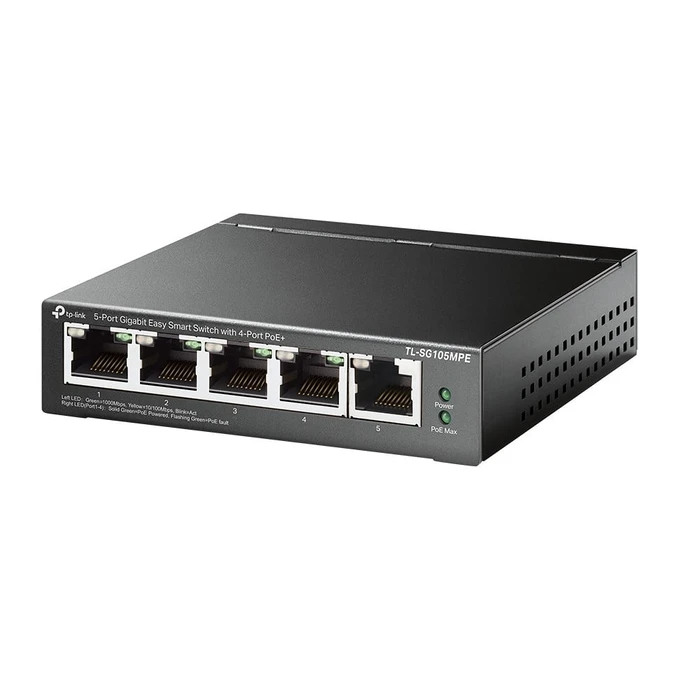 Router TP-Link Switch TL-SG105MPE 5-Port Gigabit Easy Smart PoE Switch