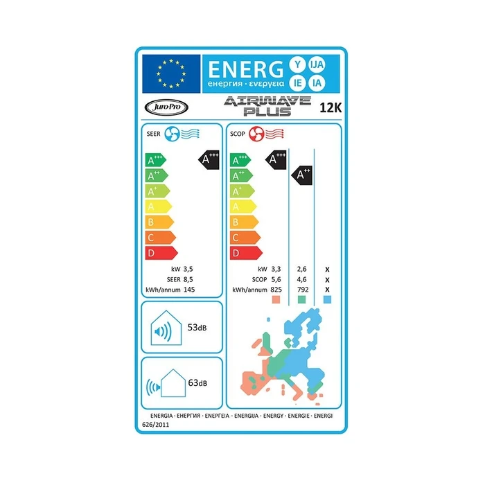 Juro Pro Airwave Plus 12K 12.000 BTU/h Κλιματιστικό Inverter