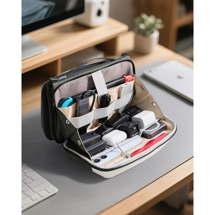 Τσάντα Inateck Καλωδίων 28cm * 17cm * 11,8cm olive