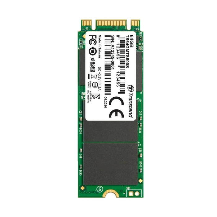 Σκληρός Δίσκος Transcend 64GB M.2 2260 SSD SATA3 B+M Key MLC