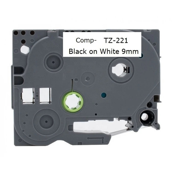 Brother P Touch Tape Black on White 9 mm TZ221