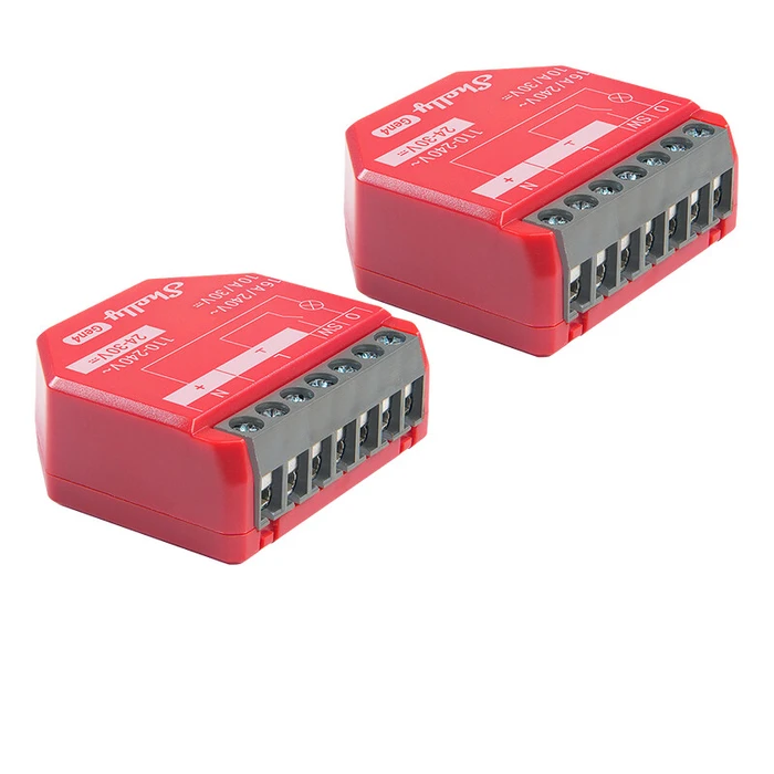 Ενδιάμεσος Διακόπτης Shelly relay "1PM Gen4 pack of 2" max 16A 1 channel measuring function WLAN Matter Zigbee Bluetooth