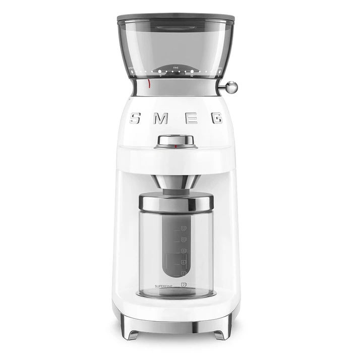 SMEG Coffee Grinder 50's Style White CGF03WHEU