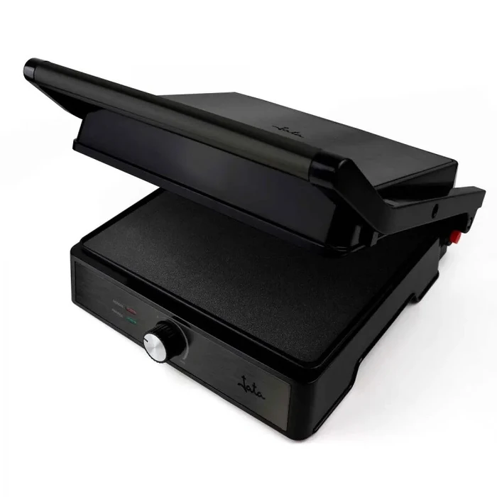 JATA JEGR1913 Double Non-Stick Electric Grill 2000W 180º Opening Plates 29x24 cm Black/Dark Stainless Steel