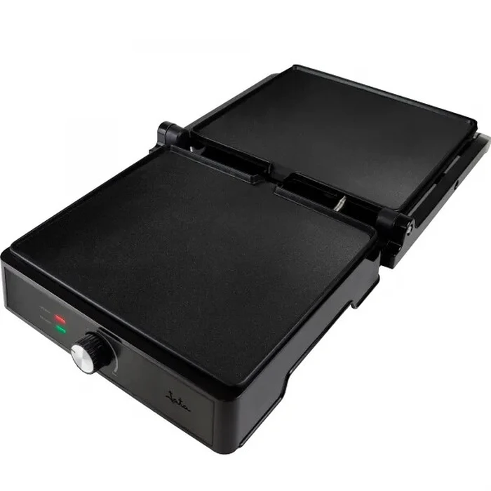 JATA JEGR1913 Double Non-Stick Electric Grill 2000W 180º Opening Plates 29x24 cm Black/Dark Stainless Steel