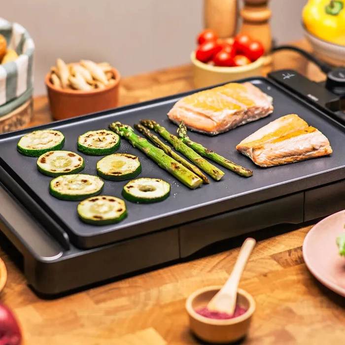 JATA Electric Griddle JEGR1245 - Cool-Touch Handles 508x254mm 2500W Black