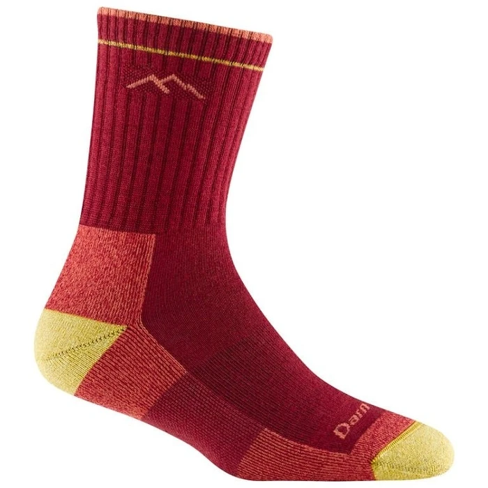 Darn Tough Women's Northwoods Micro Crew Midweight with Cushion Hiking Socks - Cranberry, Size L