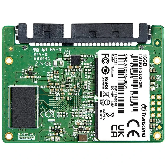 2,5" 16GB Transcend Half‑Slim HSD372M, SATA III, MLC, Bulk — Εσωτερικός SSD