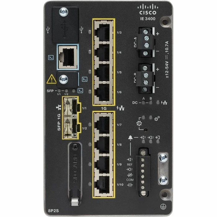 Cisco Catalyst IE3400 Rugged Series IE-3400-8P2S-E – Βιομηχανικός Ethernet Switch 8 x GE PoE/PoE+ + 2 x GE SFP