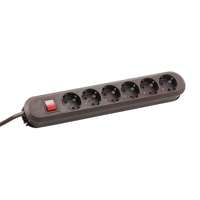 Bachmann SMART 6x CEE 7/3 (Schuko) πολύπριζο 6 θέσεων, καφέ (MPN 381.450K)
