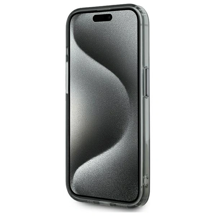 Karl Lagerfeld KLHMP15LHLSCHK Apple iPhone 15 Pro hardcase IML Metal Choupette Head MagSafe black