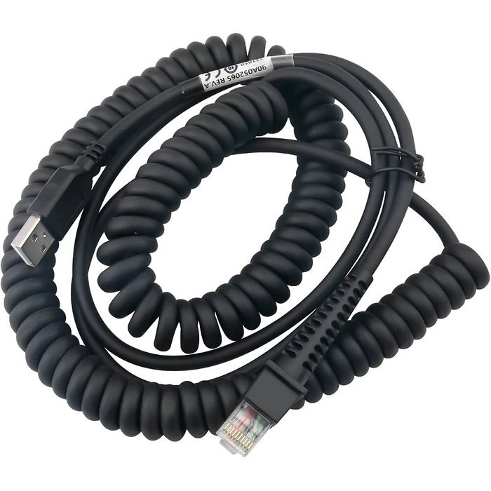 Datalogic USB 2.0 τύπου A ελατηριωτό (coiled) καλώδιο 5 m, μαύρο (MPN 90A052289, SKU 21325444, EAN 5704174024774)