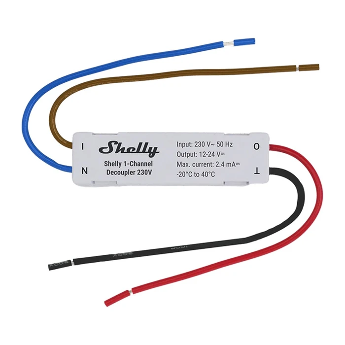 Shelly 1 Channel Decoupler Έξυπνος Διακόπτης 1CHD230V