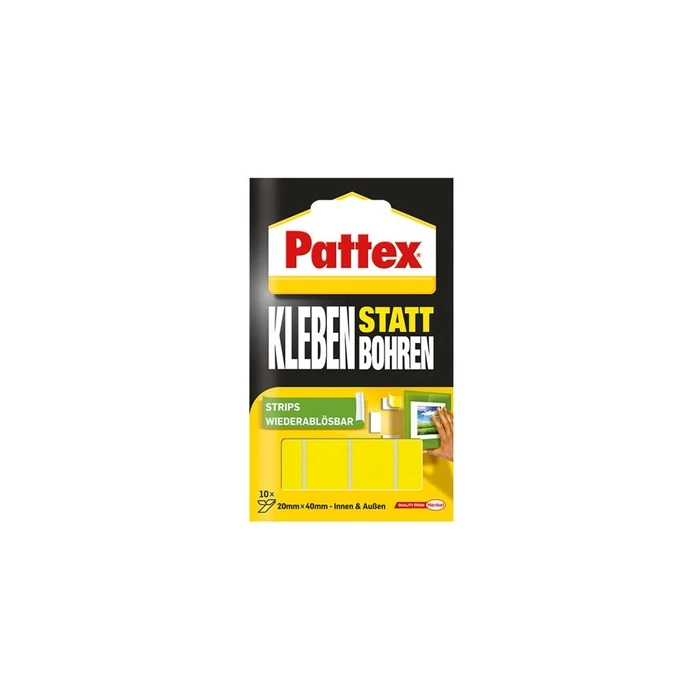 Pattex Kleben statt Bohren - Αφαιρούμενες αυτοκόλλητες ταινίες στερέωσης, 10 τεμ.