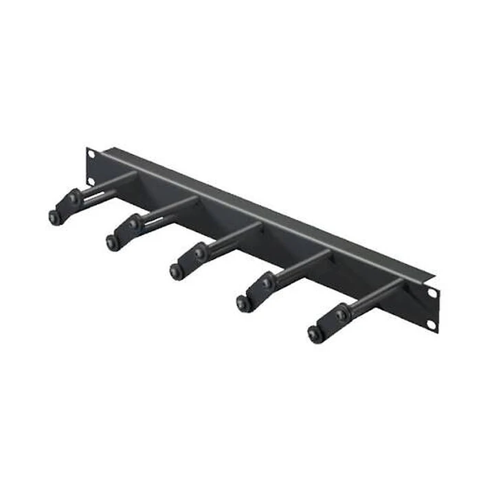 Rittal Rangierpanel 1U cable management panel (DK 5502225), RAL 9005, 19-inch