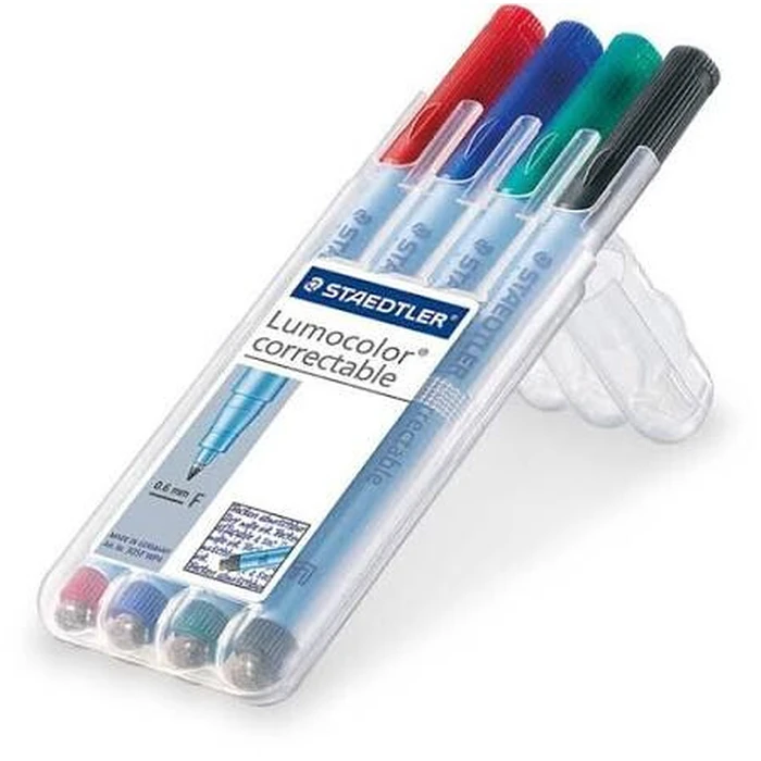 STAEDTLER Folienstift Lumocolor correct F 4ST (σετ 4 τεμαχίων)