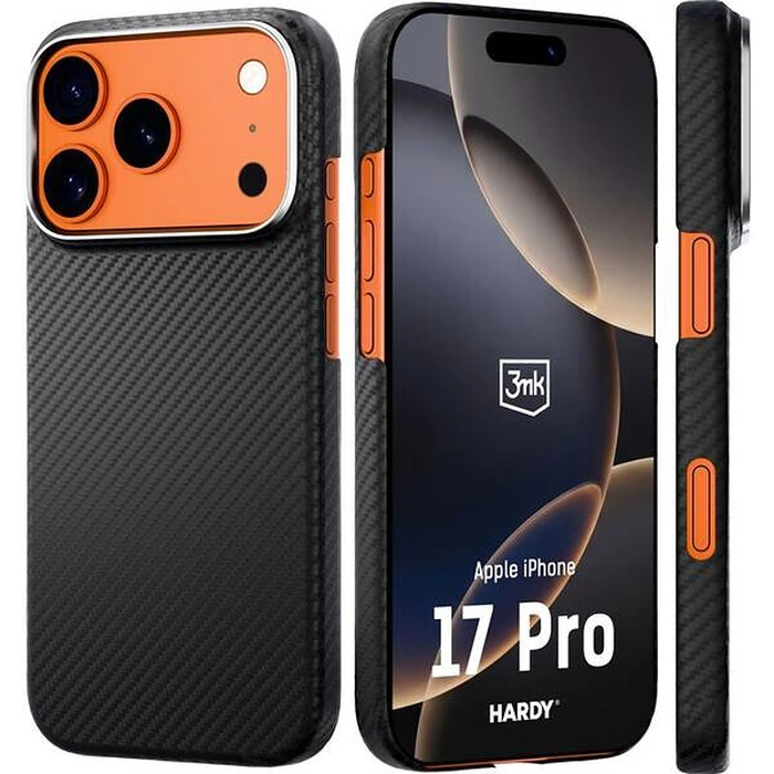 3mk Hardy Aramid MagCase για Apple iPhone 17 Pro / 18 Pro μαύρο