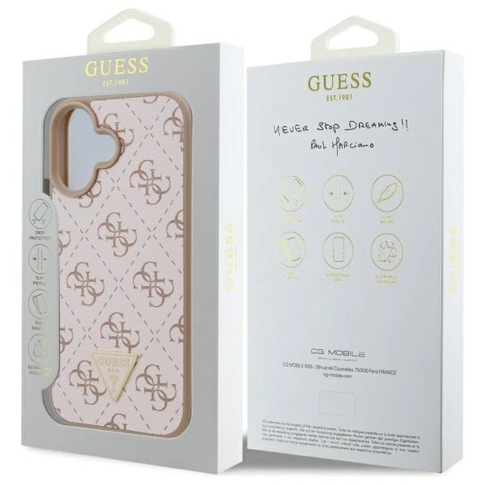 Guess GUHCP16SPG4GPH Apple iPhone 16 hardcase New 4G Triangle white